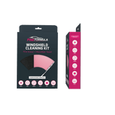 Windshield Cleaning Kit - Pink Eraser & Microfiber Towel - Pink Formula